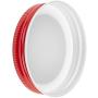 Southern Homewares SH-10235-S12 Set of 12 Red Mason Jar Small Mouth Size Leak Proof Silicone Seal Festive Colored Kids Fun Lids, Onesize,