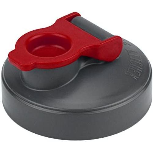 County Line Kitchen Mason Jar Flip Cap Lid. Airtight and Leak-Proof Seal - Red, Wide Mouth