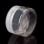 XISAOK 6.8cm OD Clear Strong PET Round Food Storage Container Jar Sealed with Clear Lid