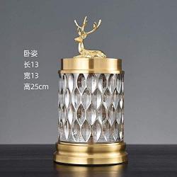 FANTEXI Decoration Bonbonnière with Lid Glass Jar Ornament Tank Storage Decoration Tank General Storage Tank-A