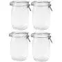 Betrome 32 OZ Glass Jar 4 Pack with Airtight Rubber Gasket Lid Reusable Storage Jar for Jam, Coffee, Tea,Honey, Beans, Spice and More Betrome 32 OZ Glass Jar 4 Pack with Airtight Rubber Gasket Lid Reusable Storage Jar for Jam, Coffee, Tea,Honey, Beans, Spice and More