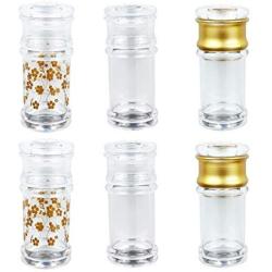 BESTONZON 6 Pcs Acrylic Seasoning Bottles/Spice Jars,Suitable for Pepper/Salt Storage,Barbecue Kitchen Favor