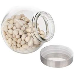 HOBULL Kitchen Storage Jar for Candy Glass Food Storage Container Candy Storage, Coffee Beans, Pet Food, Cookies, Dry Food Storage, Swear Jar and More