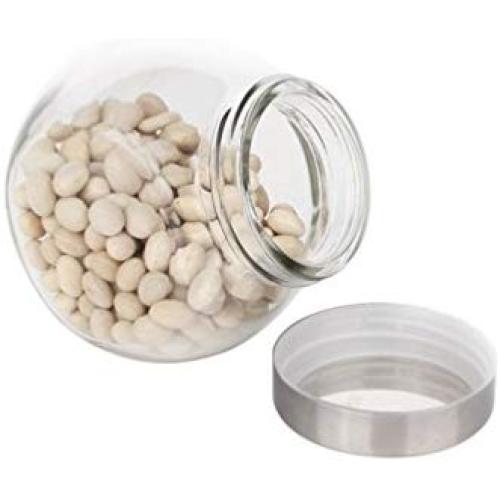 HOBULL Kitchen Storage Jar for Candy Glass Food Storage Container Candy Storage, Coffee Beans, Pet Food, Cookies, Dry Food Storage, Swear Jar and More