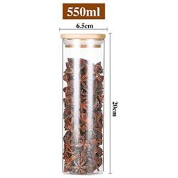Glass Jars Sealed Cans With Cover Kitchen Food Storage Bottles Mason Spice Jars Candy Storage Banks Tea Box Kitchen Storage Can,Y5 6.5X20Cm