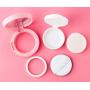 1PCS 15G/0.5oz Flower Pattern Air Cushion Puff Box Container Round Make-up Foundation Powder Case With Sponge Powder Puff And Mirror Portable Cosmetic BB CC Cream Pots Jars For Women Girls(Golden)