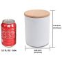 Food Storage Canister - IEBIYO White Ceramics Canister - with Airtight Seal Wooden Lid - Modern Design for Serving Tea, Coffee, Spice, Snacks, Seasonings, Nuts, Pasta and More (27.05 FL OZ / 800 ML)