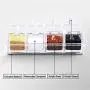 Ensemble de Rangement pour Épices, 4 Pots à Épices en Acrylique avec Cuillères Plastiques – Récipients de Stockage pour Épices Ensemble de Rangement pour Épices, 4 Pots à Épices en Acrylique avec Cuillères Plastiques – Récipients de Stockage pour Épices