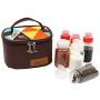 Ace Hunter 6Pcs Portable Outdoor Spice-Jars Organizer Containers Set Kitchen Utensil Storage with Storage Bag for BBQ, Camping, Hiking