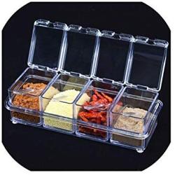 4pcs/set seasoning boxKitchen Organizer Storage Boxes Spices Seasoning Jar Transparent Sugar Salt Bottle Kitchen Accessories,01