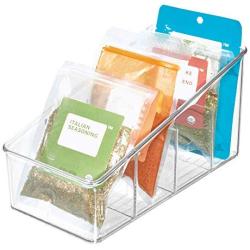 iDesign Plastic Storage Organizer Bin with Handles for Kitchen, Fridge, Freezer, Pantry, and Cabinet Organization, BPA-Free, 10.5" x 5" x 5", Clear