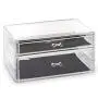 BINO 2 Ablagefächer Acryl Schmuck- und Make-up-Organizer, Klare Kosmetik-Organizer Schminkschrank Aufbewahrungsdisplay Box Make-up Organizer und Aufbewahrung Schminkstand