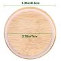 6 Pack Wooden Mason Jar Lids, Reusable Bamboo Mason Canning Lids Compatible with Wide Mouth Mason Jar Canning Jar