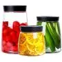 Bouteilles en Verre Scellées, Réservoirs de Stockage pour Maison et Cuisine, Idéales pour les Épices, le Café, l'Avoine ou le Lactosérum. Bouteilles en Verre Scellées, Réservoirs de Stockage pour Maison et Cuisine, Idéales pour les Épices, le Café, l'Avoine ou le Lactosérum.