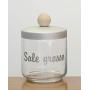 Italo Ottinetti Glass Jar Alluminium Lid Wooden Knob 0.75 Litre Sg, Metallic, one Size