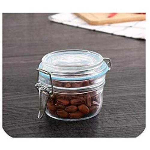 1 Piece Glass Storage Bottles Jars With Lid Large Capacity Honey Candy Jar Kitchen Container Sealed With Cover,200Ml-1