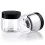 20 Stückrunde Behälter Set aus Kunststoff für Kosmetik mit Deckel (Schwarz, 60 ml / 2 oz)