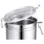 Canisters Sets for The Kitchen, 4 Pcs Stainless Steel Storage Containers for Flour, Sugar, Food and Coffee, 27oz 37oz 47oz 62oz Kitchen Canisters with Acrylic Airtight Cover For Kitchen Counter