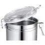 Canisters Sets for The Kitchen, 4 Pcs Stainless Steel Storage Containers for Flour, Sugar, Food and Coffee, 27oz 37oz 47oz 62oz Kitchen Canisters with Acrylic Airtight Cover For Kitchen Counter