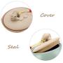 Lcxliga Ultra-small Mini Ceramic Urn Souvenirs Elegant Human Or Animal Ashes Stoneware tea cans Medium Puer tea pot Ceramic embossed sealed storage tank Black tea box (Color : A)