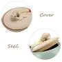 Lcxliga Ultra-small Mini Ceramic Urn Souvenirs Elegant Human Or Animal Ashes Stoneware tea cans Medium Puer tea pot Ceramic embossed sealed storage tank Black tea box (Color : A)