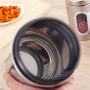 Airtight Window Kitchen Canister,3PCS Stainless Steel Window Canister Tea Coffee Sugar Nuts Jar Storage Set