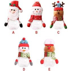 Candy Jar Festival Storage Bottle Santa Chocolates Gift Box Colorful Exquisite Decorative Portable tmas Theme Party Child Kids Biscuit(E)