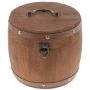 3Pcs 18x16cm Vintage Wood Barrel Tea Caddy Airtight Sealed Tea Leaves Tin Canister Kitchen Food Storage Jar Container