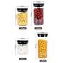 WH- Kitchen Glass Jar With Lid In Sealed Milk Tea, Coffee Beans Cereals Classified Storage Means To Store 3/4 (Color : 3 packs)