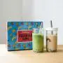 Wiederverwendbare Boba-Bubble-Smoothie-Becher mit 2 Lids und Metall-Trinkschlauch (2er-Set, 680 ml/24 oz).