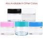 Beauticom High-Graded Quality 7 Grams/7 ML (Quantity: 24 Packs) Thick Wall Crystal Clear Plastic LEAK-PROOF Jars Container with Black Lids for Cosmetic, Lip Balm, Lip Gloss, Creams, Lotions, Liquids