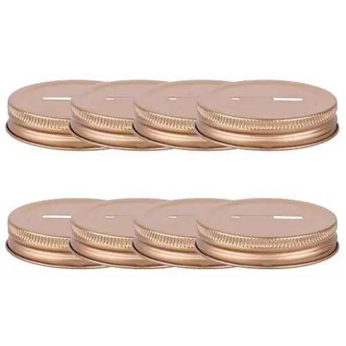 8 Pièces Couvercles de Bocal Mason 70mm avec Trou Monnaie Acier Inoxydable Polissage Résistant à la Rouille pour Verres Boissons/Piggy Bank Lids 8 Pièces Couvercles de Bocal Mason 70mm avec Trou Monnaie Acier Inoxydable Polissage Résistant à la Rouille pour Verres Boissons/Piggy Bank Lids