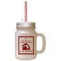 Maroon Are You Part Inn Corwd Or Stable Few? Home Frosted Glass Mason Jar With Straw