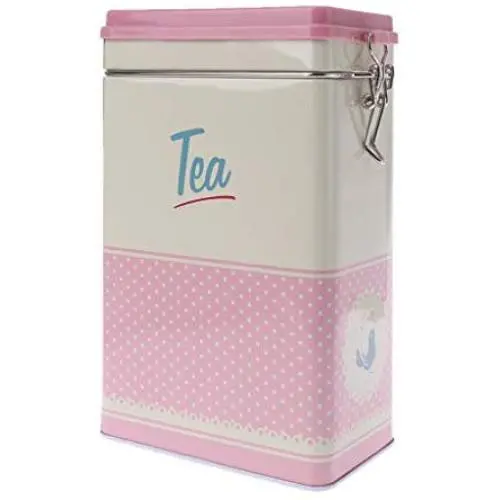 Boîte Tinseau Carrée Métallique pour Bonbons Cher9 – Contenant Scellé pour Bijoux, Boîte de Collection pour Bonbons, Pièces de Monnaie, Café, Thé – Étui de Rangement, Cadeau de Mariage (Rose)