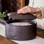 Pot en céramique Décoration Intérieure Récipient de Conservation Alimentaire avec Couvercle pour Thé, Gâteau, Réservoir Anti-Humidité, Baril Céramique Décoratif (Couleur : Marron, Taille : 101022cm) Pot en céramique Décoration Intérieure Récipient de Conservation Alimentaire avec Couvercle pour Thé, Gâteau, Réservoir Anti-Humidité, Baril Céramique Décoratif (Couleur : Marron, Taille : 101022cm)