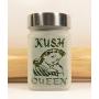 Twisted420Glass Kush Queen Stash Jar - Smell Resistant with Airtight Seal, Perfect Size Xmas Gifts & Herb Storage