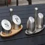 304 Stainless Steel Condiment Jar, Kitchen Spice Storage Canister Creative Restaurant Pepper Salt Shaker-c