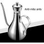 Gravy Boats - Stainless Steel Olive Oil Vinegar Pot Dispenser Squeeze Sauce Jar Seasoning Condiment Storage Bottle - White Insulated Gravy Saucer Metal Stainless Boats Disposable Ladle Warme