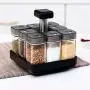 Kitchen Storage Containers Rotating Glass Jars, Spice Jars Set Salt Shaker Oil Bottle,European Household Kitchen Supplies