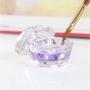 1pc Crystal Glass Jar With Lid Acrylic Bottles Kitchen Spice Cup Container Makeup Powder Nail Cups Dish Bowl,Transparent