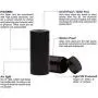 SRW1961 2 x Stash Jar Airtight Aluminium Herbbehälter Schwarz