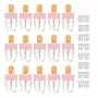 16 Stück Leere Lippengloss-Tubes 5ml/0,2oz Niedliche Rosa Eiskreism Form Befüllbare Lippenbalsam Flaschen Kosmetik Probenbehälter DIY Lippenlack-Vials Lagerflasche für Frauen Make-up Mädchen Schönheit