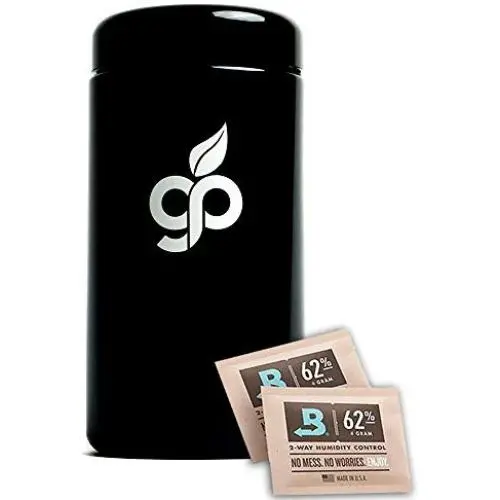 Green Protected Airtight Herb Container - One Oz Smell Proof Glass Stash Jar (500 ml) Comes with 2 Humidity Packs to Keep Herbs Fresh for Months Green Protected Airtight Herb Container - One Oz Smell Proof Glass Stash Jar (500 ml) Comes with 2 Humidity Packs to Keep Herbs Fresh for Months