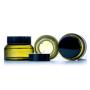 2PCS Green Upscale Empty Refill Portable Inclined Shoulder Cosmetic Cream Lotion Glass Bottle Jars with PP Liner Makeup Travel Packing Storage Holder Container for Lip Balm Eye Cream Body Packing