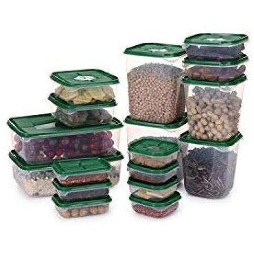 Food storage sets Keep Fresh Food Storage Box Refrigerator Food Container Sealed Grain Dried Storage Jar Kitchen Organizer,Green