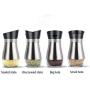 Spice Jars Spice Holder Assembly Glass Spice jar Glass Bottle Storage Box Pepper Stainless Steel Swivel Stand Kitchen Storage 140 ML (6 Boxes)