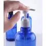 3er Set 500ml/17oz Blaue Refillbare Kunststoff-Pumpflasche Beutel Packungsbehälter Dose Ausgießer für Make-up Kosmetik Duschgel Toilettenspülung Flüssigshampoo (Pumpfarbe Zufällig)