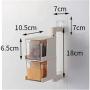 Rotating Condiment Jar, Kitchen with Spoon Creative Wall-Mounted Plastic Spice Box, Glass Jar for Pepper and Spice Storage,B