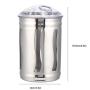 Stainless Steel Tea Airtight Canister with ABS Lid for Tea Sugar Coffee Storage Loose Leaf Tea Tin Containers storage nut jar Tea Tins Canister with Airtight Lids Home Kitchen Canisters