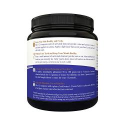 LARGE 12 Oz. Coconut Activated Charcoal Powder. Whitens Teeth, Rejuvenates Skin and Hair, Detox and helps Digestion. Treats Accidental Poisoning, Bug Bites and Wounds. USA-Owned Producers, FREE scoop